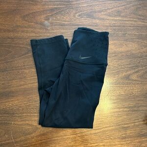Nike Women’s Black Performance Leggings with Perforated Waistband